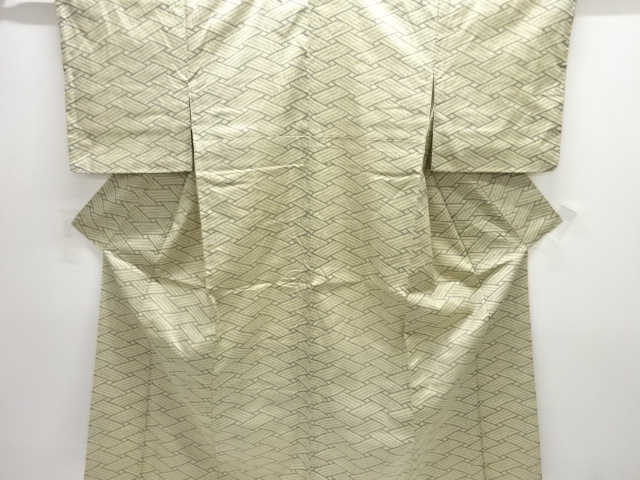 編み目模様織り出し西陣お召し着物